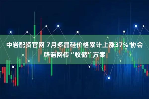 中岩配资官网 7月多晶硅价格累计上涨37% 协会辟谣网传“收储”方案